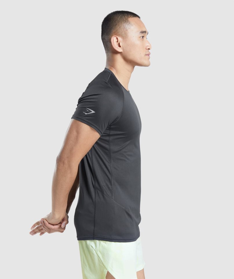 Men's Gymshark Speed Evolve T-Shirts Black | NZ 8OSIDM